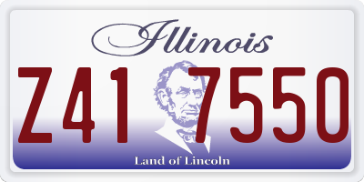 IL license plate Z417550