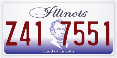 IL license plate Z417551
