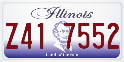 IL license plate Z417552