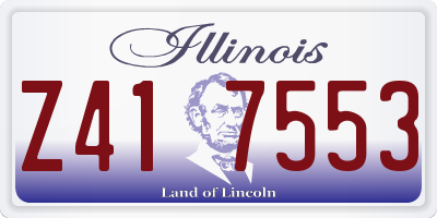 IL license plate Z417553