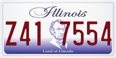 IL license plate Z417554