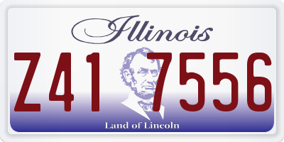 IL license plate Z417556