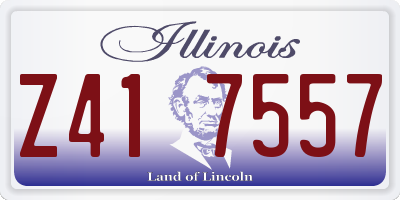 IL license plate Z417557
