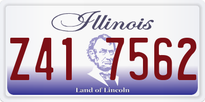 IL license plate Z417562