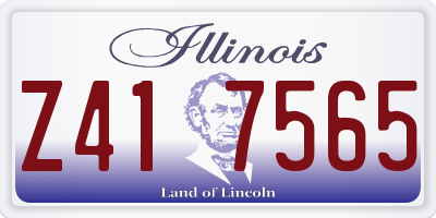 IL license plate Z417565