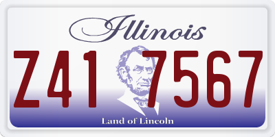 IL license plate Z417567
