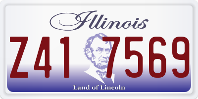 IL license plate Z417569