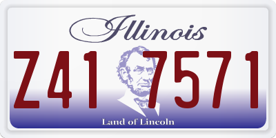 IL license plate Z417571