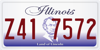 IL license plate Z417572