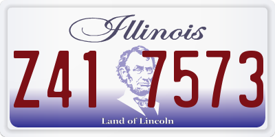IL license plate Z417573