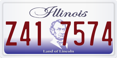 IL license plate Z417574