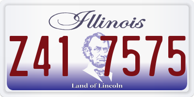IL license plate Z417575