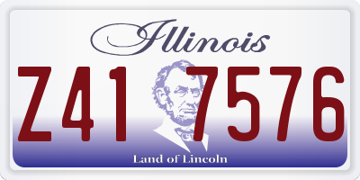 IL license plate Z417576