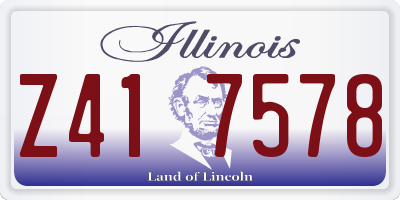 IL license plate Z417578