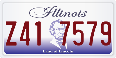 IL license plate Z417579