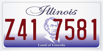 IL license plate Z417581