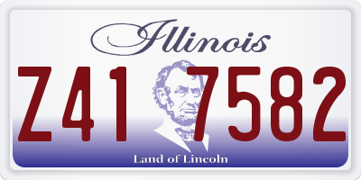IL license plate Z417582