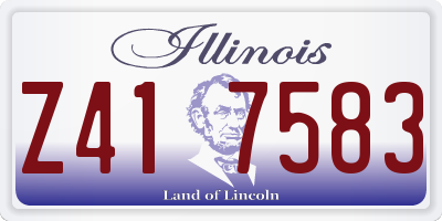 IL license plate Z417583