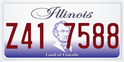 IL license plate Z417588