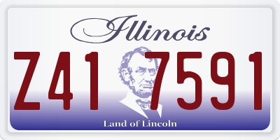 IL license plate Z417591