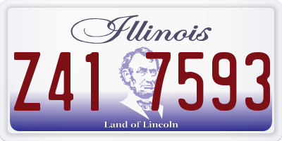 IL license plate Z417593