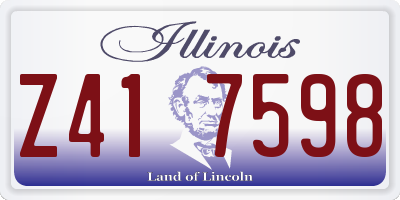 IL license plate Z417598