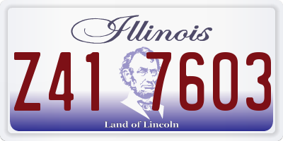 IL license plate Z417603