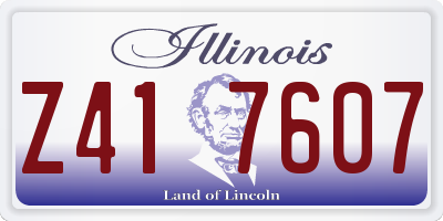 IL license plate Z417607
