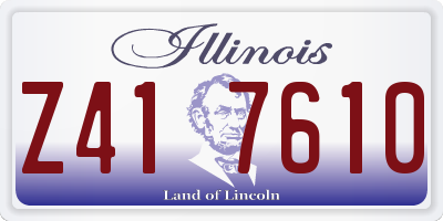 IL license plate Z417610