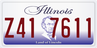 IL license plate Z417611