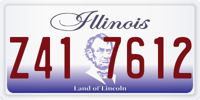 IL license plate Z417612