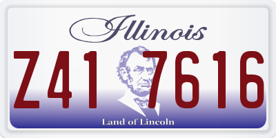 IL license plate Z417616