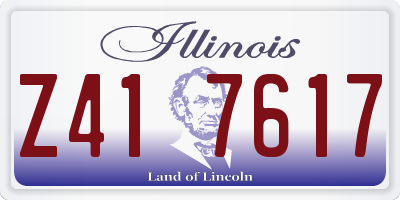 IL license plate Z417617