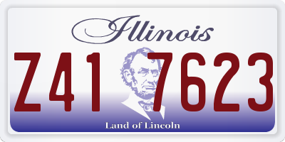 IL license plate Z417623