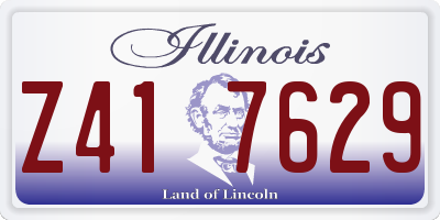 IL license plate Z417629