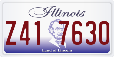 IL license plate Z417630