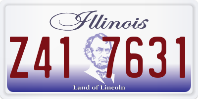 IL license plate Z417631