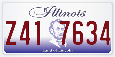 IL license plate Z417634