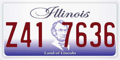 IL license plate Z417636