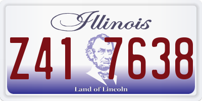 IL license plate Z417638