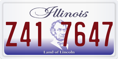 IL license plate Z417647