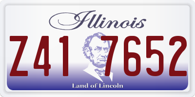 IL license plate Z417652