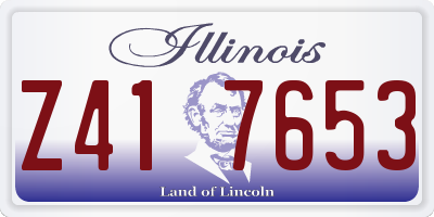IL license plate Z417653