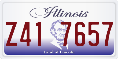 IL license plate Z417657