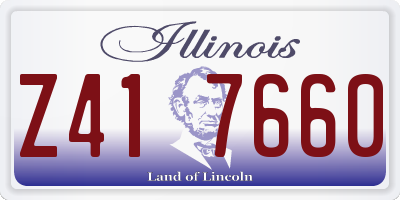 IL license plate Z417660