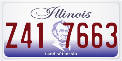 IL license plate Z417663