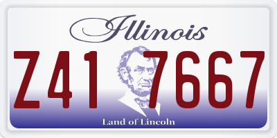 IL license plate Z417667