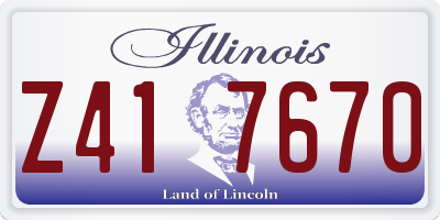 IL license plate Z417670