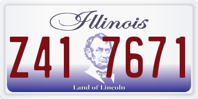 IL license plate Z417671