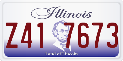 IL license plate Z417673